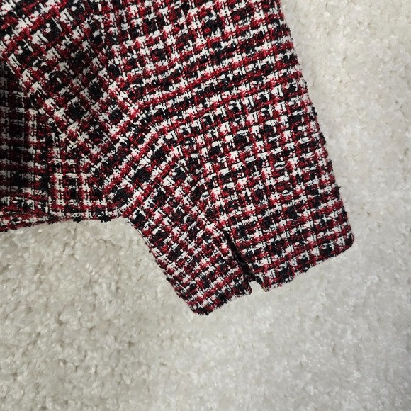 Talbots Jacket Womens 24W Red‎ Black Full Zip Long Sleeve Lined Career Preppy - Picture 9 of 13